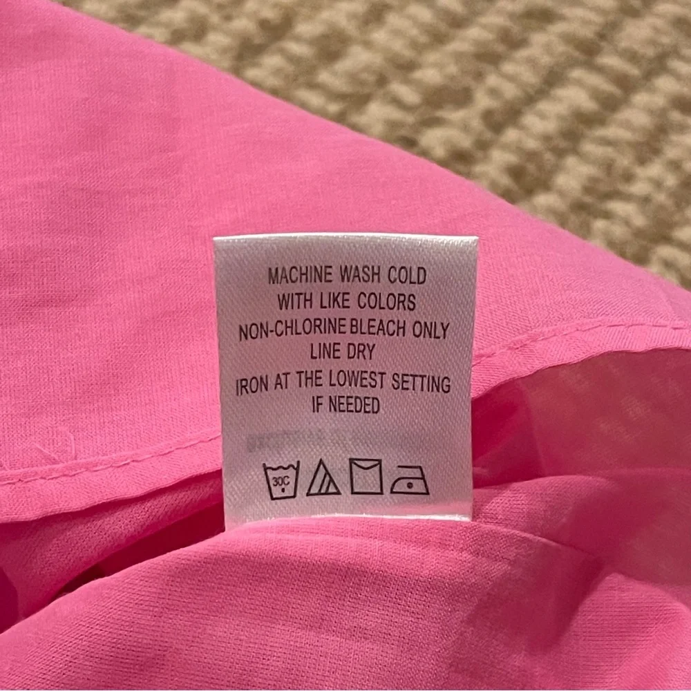 Tyler Böe Holly Embroidered Skimmer Dress Cheeky Pink XS NWT - Picture 9 of 11